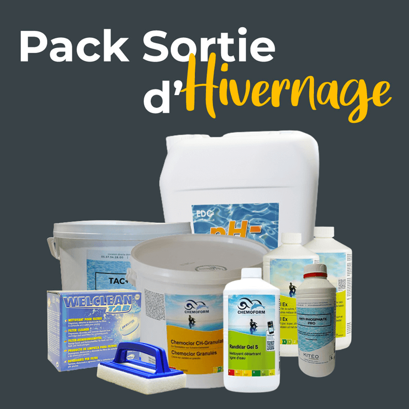 Pack 1 SAISON - Désinfection chlore liquide (40m³)